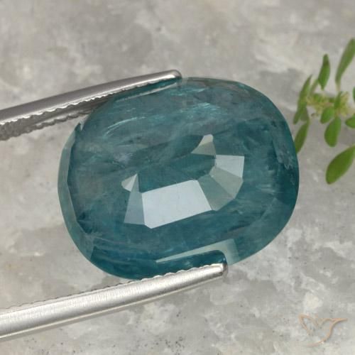 Grandidierita Verde azul medio natural de 13.98 ct, Ovalada, SI