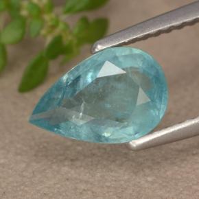 Grandidierita verde azulado natural de 0,87 ct, en forma de pera, SI