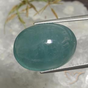 Grandidierita Azul verdoso natural de 22.47 ct, Ovalada, Translúcido