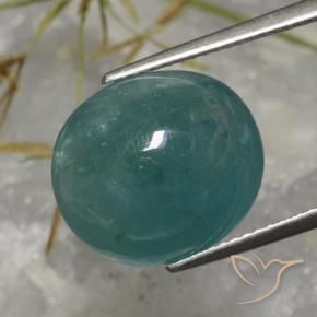 Grandidierita Turquesa intenso natural de 11.72 ct, Ovalada, Translúcido