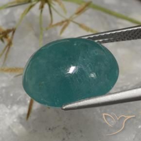 Grandidierita Turquesa intenso natural de 11.72 ct, Ovalada, Translúcido