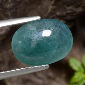 Grandidierita verde natural de 2,33 ct, corte óvalo, translúcido