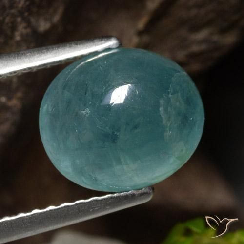 Grandidierita Verde azul natural de 3.09 ct, Ovalada, Translúcido