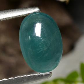 Grandidierita verde natural de 0,93 ct, corte óvalo, translúcido