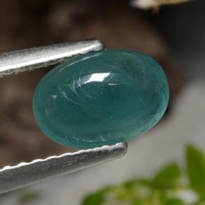 Grandidierita verde natural de 0,93 ct, corte óvalo, translúcido