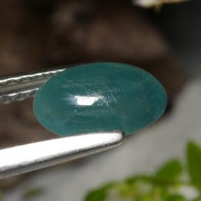 Grandidierita verde natural de 0,93 ct, corte óvalo, translúcido