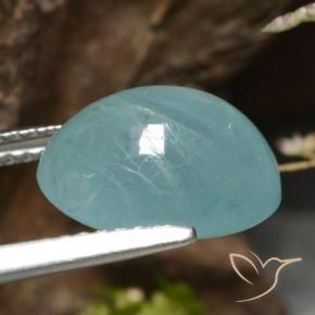 Grandidierita Verde azulado claro natural de 4.58 ct, Ovalada, Translúcido