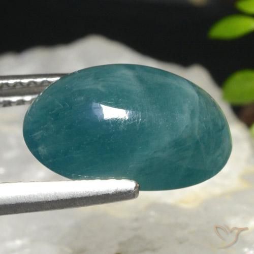 Grandidierita Verde azul natural de 5.05 ct, Ovalada, Translúcido