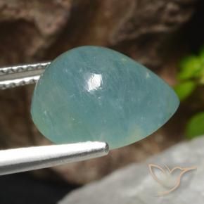 Grandidierita Azul eléctrico natural de 6.55 ct, En forma de pera, Translúcido