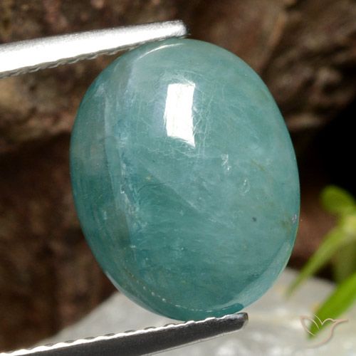 4.11ct Natural Verde azul Grandidierita, Ovalada, Translúcido