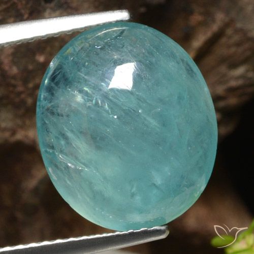 6.41ct Natural Verde azul oscuro-medio Grandidierita, Ovalada, Translúcido
