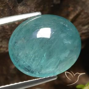 Grandidierita Verde azul oscuro-medio natural de 6.41 ct, Ovalada, Translúcido