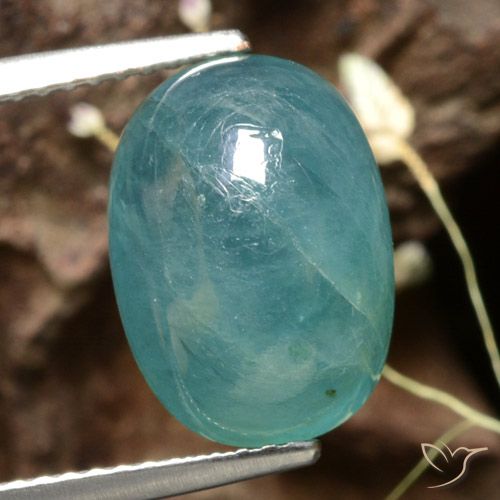6.02ct Natural Verde azul oscuro-medio Grandidierita, Ovalada, Translúcido