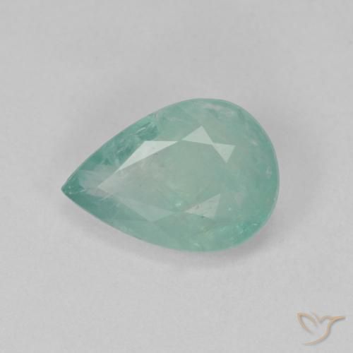 1.45ct Natural Verde azulado claro Grandidierita, En forma de pera, VS-SI