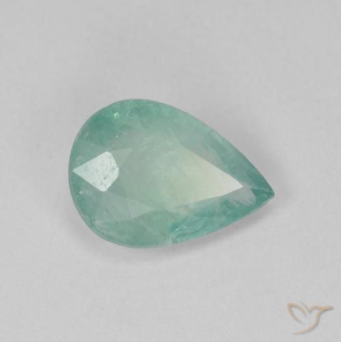 Grandidierita Verde azulado claro natural de 1.45 ct, En forma de pera, VS-SI
