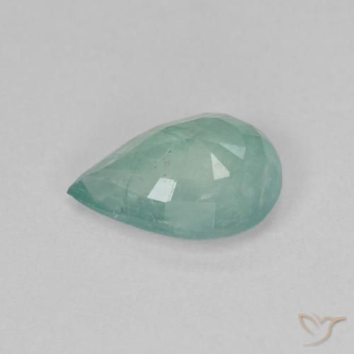 Grandidierita Verde azulado claro natural de 1.45 ct, En forma de pera, VS-SI