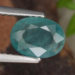 Grandidierita verde azulado natural de 1,08 ct, corte óvalo, VS-SI