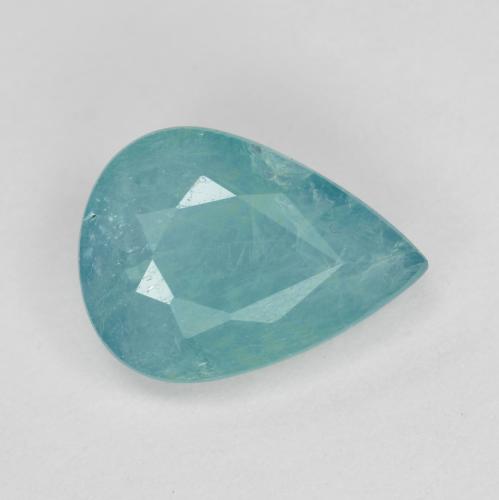 Grandidierita Verde azul oscuro-medio natural de 1.60 ct, En forma de pera, VS-SI