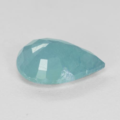 Grandidierita Verde azul oscuro-medio natural de 1.60 ct, En forma de pera, VS-SI