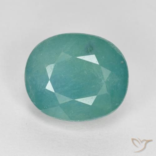2.75ct Natural Verde espuma de mar Grandidierita, Ovalada, VS-SI