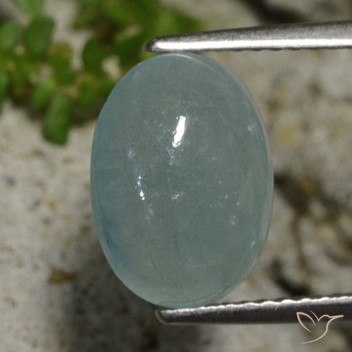 3.78ct Natural Verde azul pálido Grandidierita, Ovalada, Translúcido