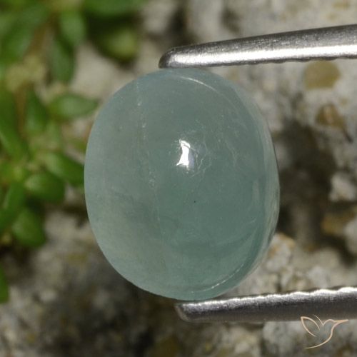 1.97ct Natural Azul verdoso claro Grandidierita, Ovalada, Translúcido