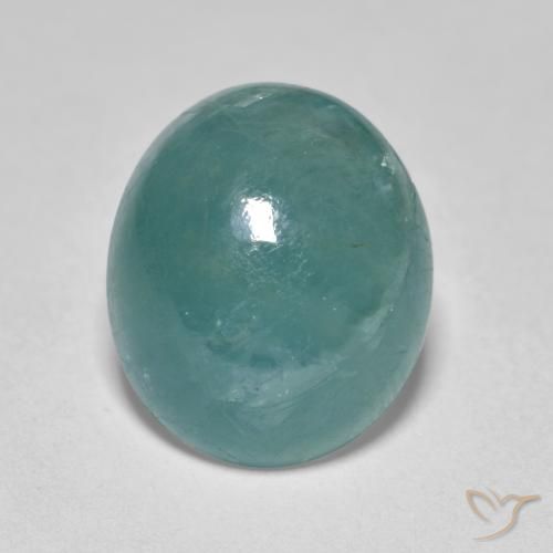 Grandidierita Azul verdoso natural de 4.89 ct, Ovalada, Translúcido