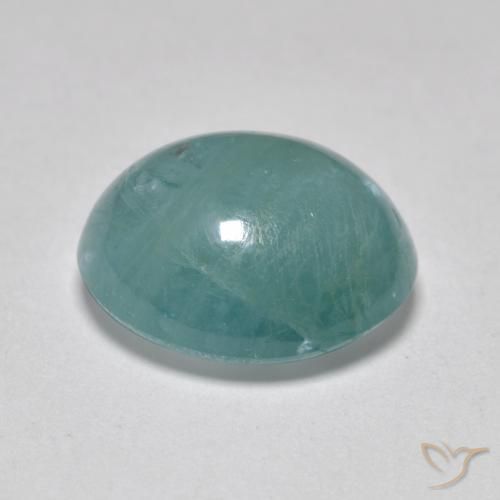 Grandidierita Azul verdoso natural de 4.89 ct, Ovalada, Translúcido