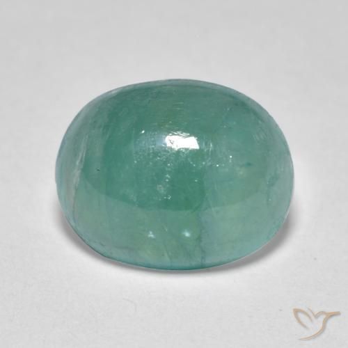 Grandidierita Azul verde medio natural de 3.24 ct, Ovalada, Translúcido