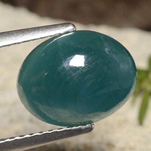 Grandidierita Verde azul oscuro natural de 3.55 ct, Corte Óvalo, Translúcido