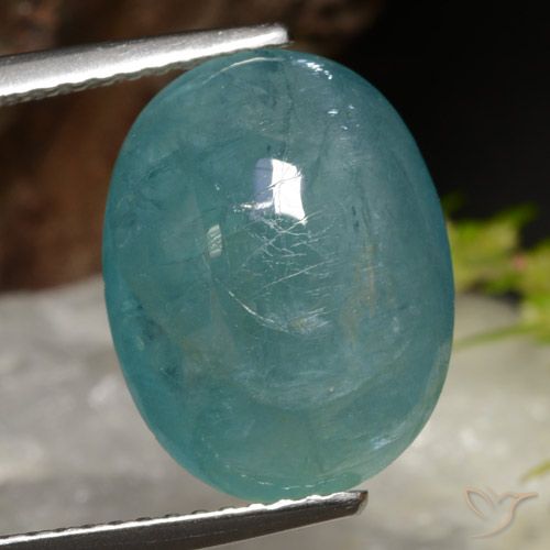 7.22ct Natural Verde azul Grandidierita, Ovalada, Translúcido