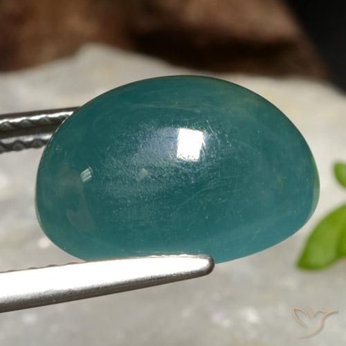 Grandidierita Turquesa natural de 6.16 ct, Ovalada, Translúcido