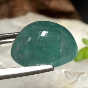 Grandidierita Turquesa intenso natural de 8.97 ct, Ovalada, Translúcido