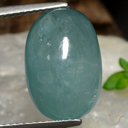 9.18ct Natural Azul verdoso Grandidierita, Ovalada, Translúcido