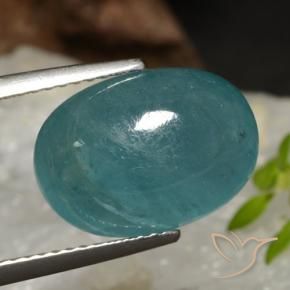 Grandidierita Verde azul natural de 6.33 ct, Ovalada, Translúcido