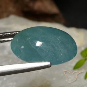Grandidierita Verde azul natural de 6.33 ct, Ovalada, Translúcido