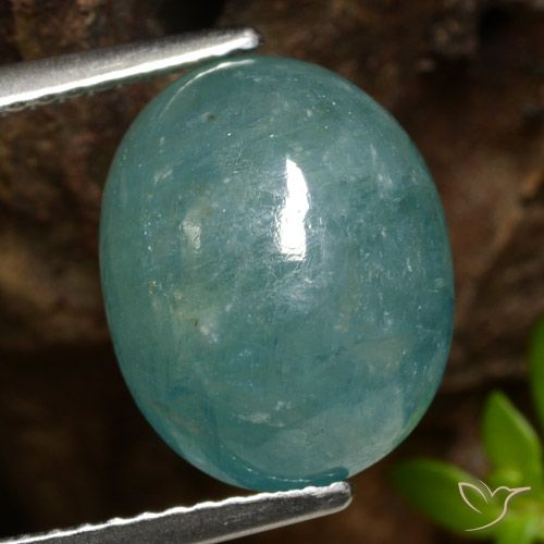 6.92ct Natural Azul verde medio Grandidierita, Ovalada, Translúcido