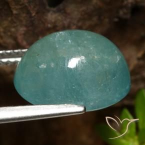 Grandidierita Azul verde medio natural de 6.92 ct, Ovalada, Translúcido