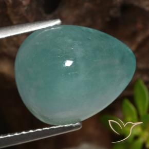 Grandidierita Azul verdoso claro natural de 7.18 ct, En forma de pera, Translúcido