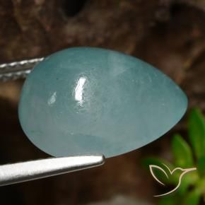 Grandidierita Azul verdoso claro natural de 7.18 ct, En forma de pera, Translúcido