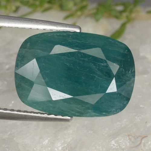 7.78ct Natural Verde azul oscuro Grandidierita, Forma Cojín, VS-SI
