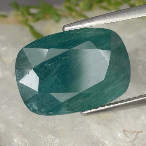 Grandidierita Verde azul oscuro natural de 7.78 ct, Forma Cojín, VS-SI