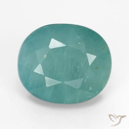 8.85ct Natural Verde espuma de mar Grandidierita, Ovalada, SI-I1