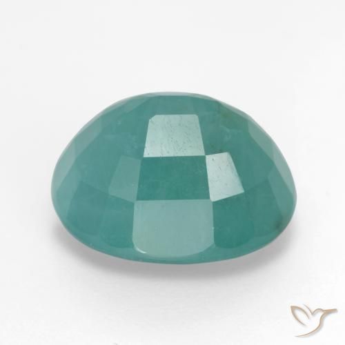 Grandidierita Verde espuma de mar natural de 8.85 ct, Ovalada, SI-I1