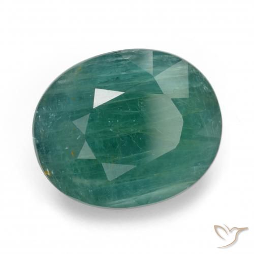 Grandidierita Azul verdoso natural de 8.66 ct, Ovalada, I1