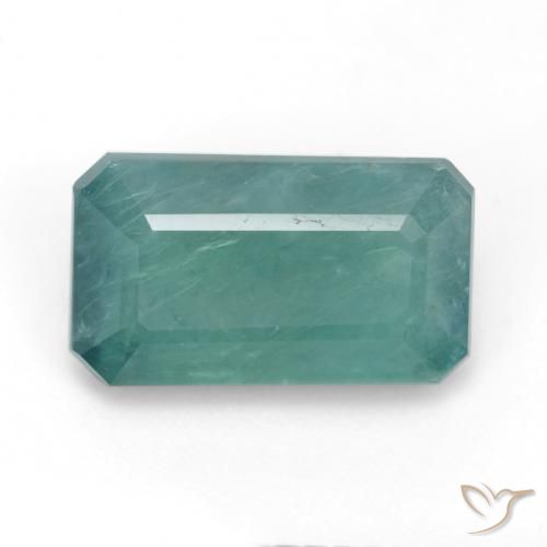 5.94ct Natural Turquesa Grandidierita, corte esmeralda, SI-I1