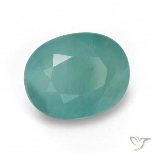 Grandidierita Verde espuma de mar natural de 6.01 ct, Ovalada, SI-I1