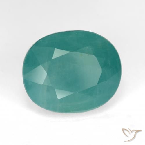 Grandidierita Azul verdoso natural de 5.92 ct, Ovalada, SI