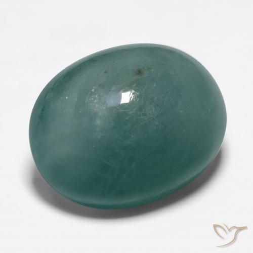 Grandidierita Azul verdoso natural de 18.89 ct, Ovalada, Translúcido
