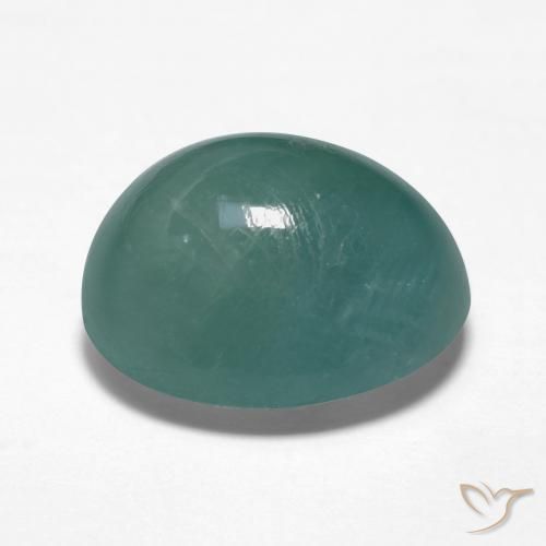 Grandidierita Azul verdoso natural de 8.54 ct, Ovalada, Translúcido